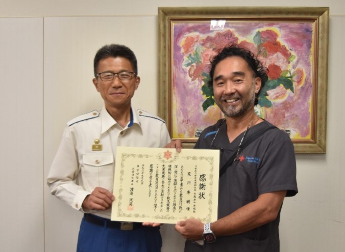 荒川部長へ感謝状　画像2