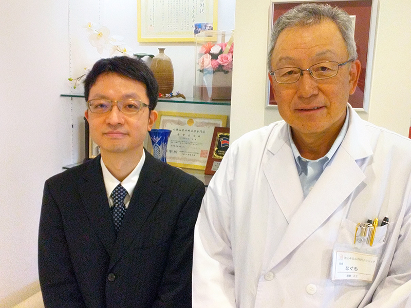 写真右:南雲 正士 先生(池上みなみ内科クリニック)
写真左:中村 呼吸器外科部長